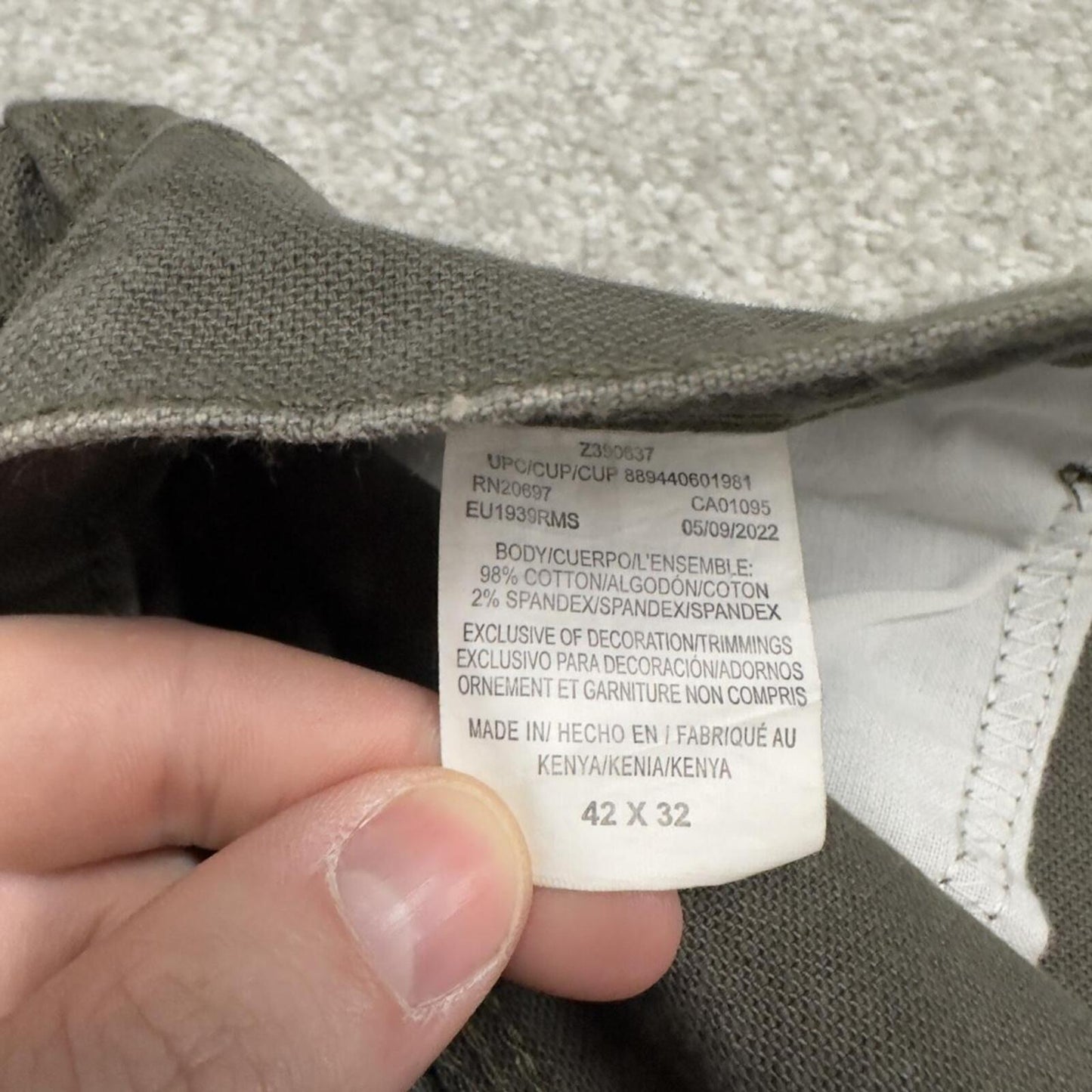Dickies carpenter jeans loose leg green Loose canvas skate style cargo work pants