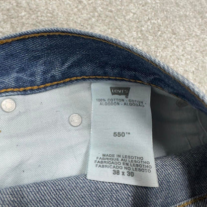 Vintage y2k Levis 550 jeans blue Casual style 5 pocket 100% cotton denim pants