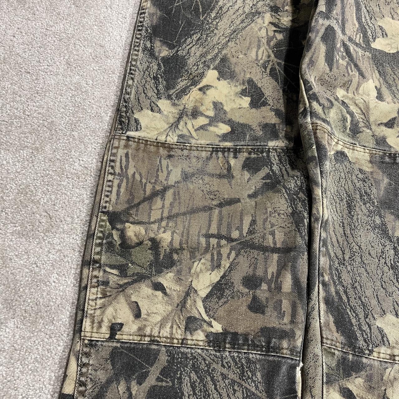 Wrangler camo jeans double knees y2k khaki Loose straight leg Realtree camouflage pants