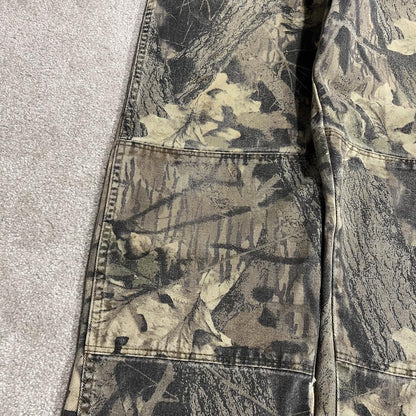 Wrangler camo jeans double knees y2k khaki Loose straight leg Realtree camouflage pants