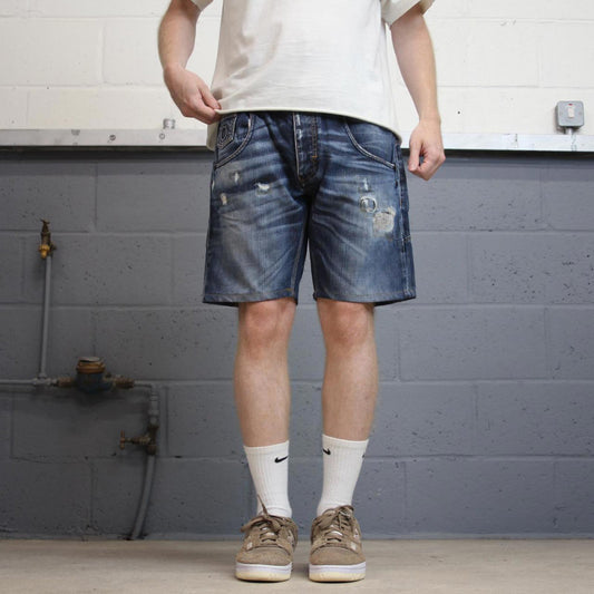 Blue Police jorts W38