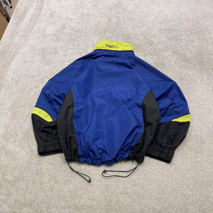 00s Columbia technical windbreaker jacket L women's y2k style navy hooded adjustable autumn