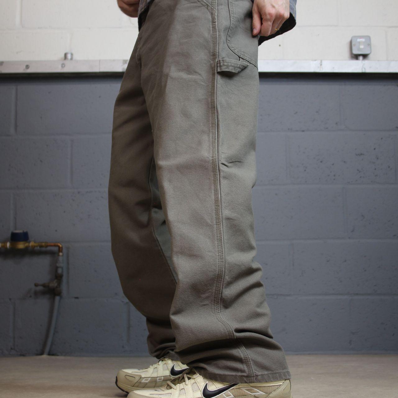 Denim carpenter jeans y2k W34L32 khaki grey Loose straight leg skater style work cargos