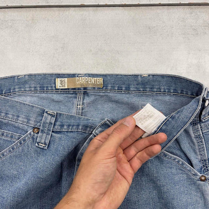 Baggy Lee carpenter jeans W36L30 blue denim loose wide leg y2k style cargo trousers