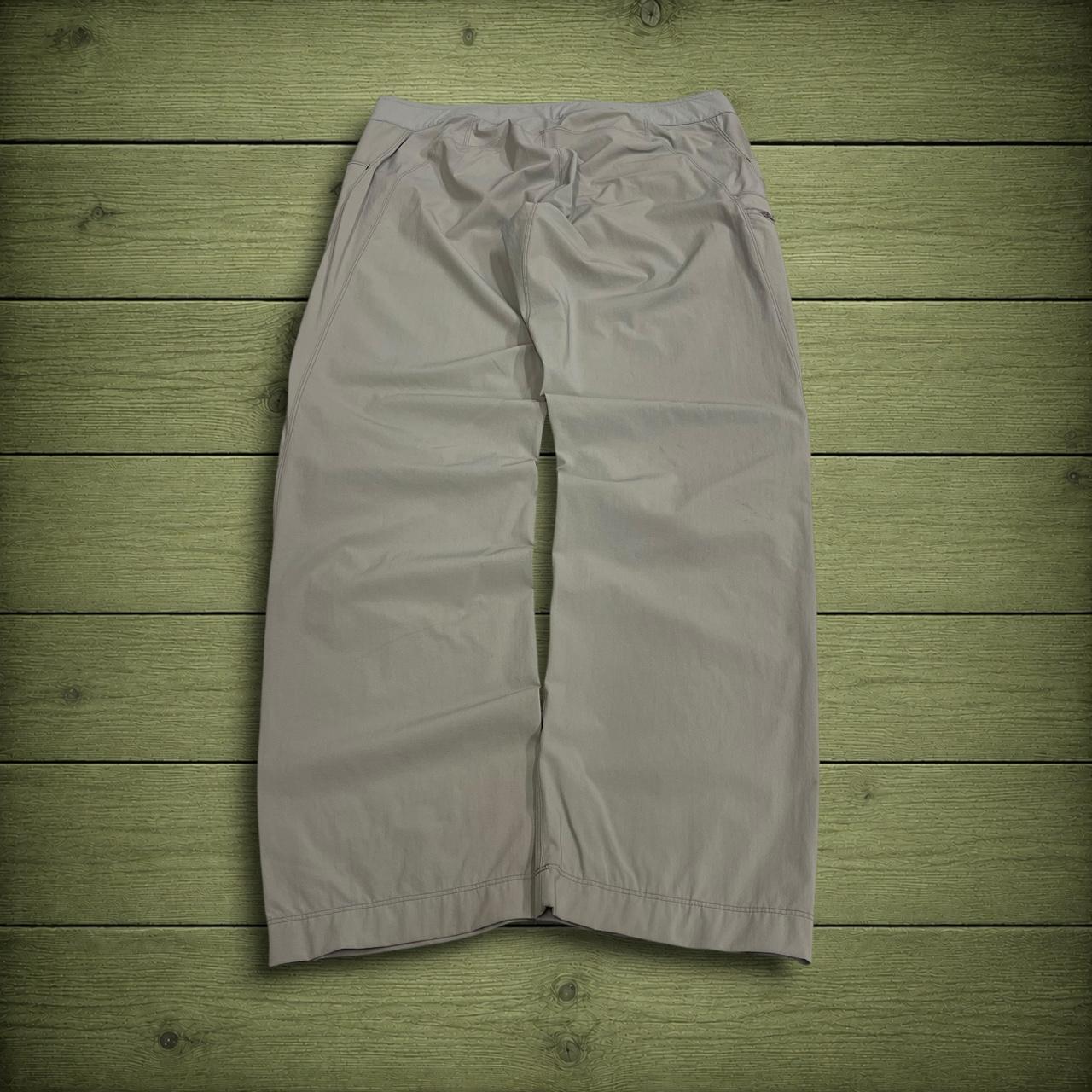Y2K Arc'teryx technical hiking pants grey lightweight walking trousers embroidered fossil skeleton