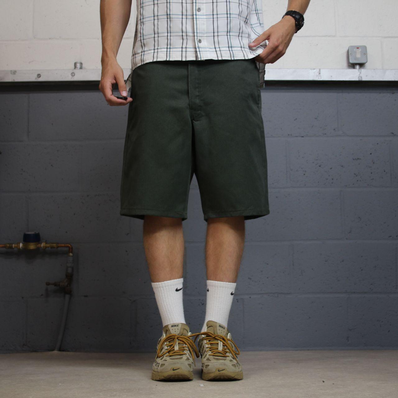 Dickies 874 shorts y2k original fit green Twill chino skater surf style shorts