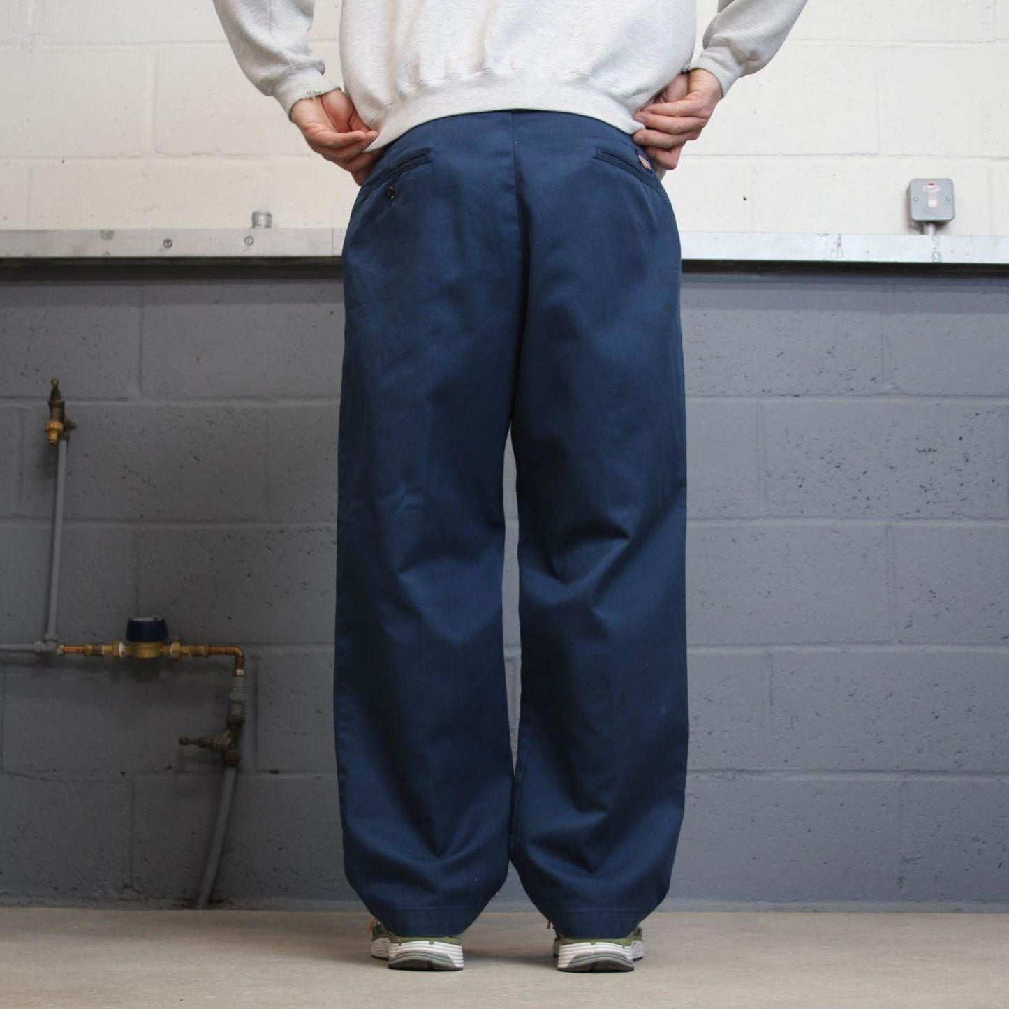 Y2K Dickies work pants faded navy Loose leg chino skater style trousers