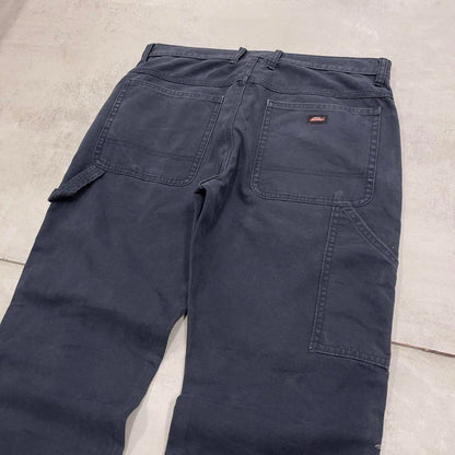 Loose Dickies carpenter jeans W34L32 90s skate style navy canvasy cargos