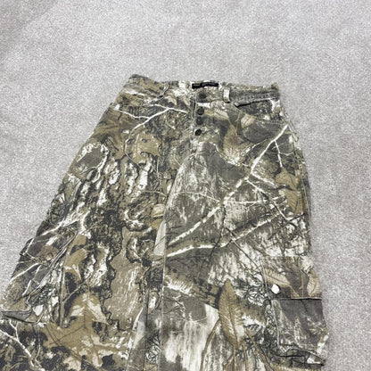 Y2k camo cargo pants brown Finesse floaty tree camouflage cargos