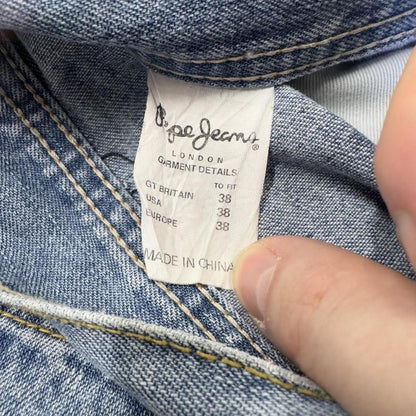 Pepe extra baggy denim shorts wide leg blue Long skater style surf jorts