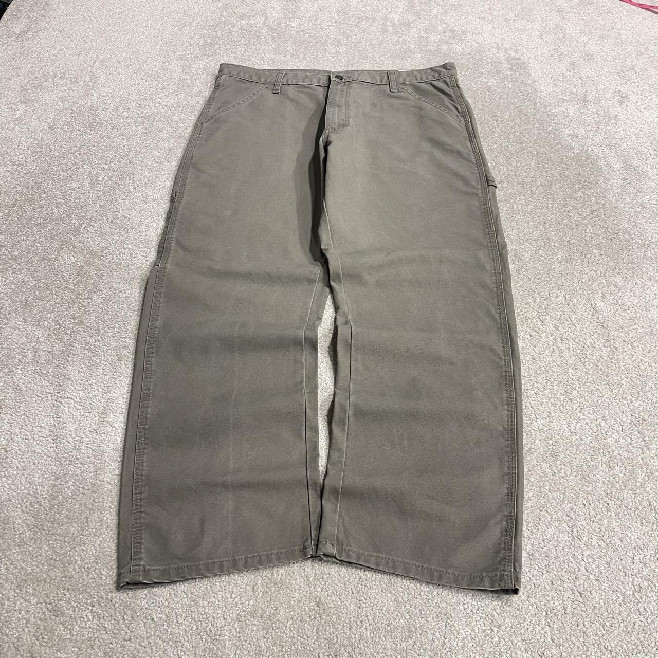 Rustler baggy carpenter jeans y2k wide leg grey 100% cotton skater style utility cargo pants