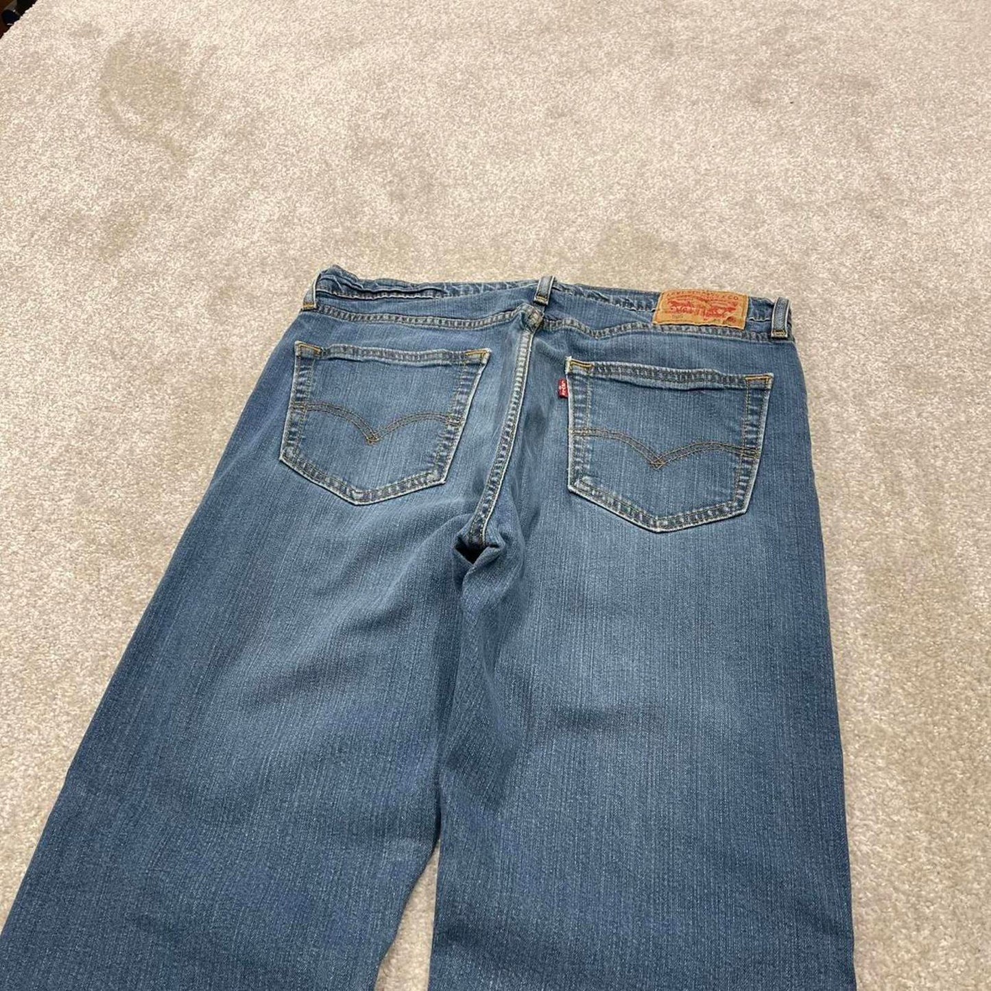 Vintage y2k Levi's 505 jeans blue Straight leg denim pants red tab logo