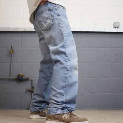 Baggy Levis 550 jeans W33 L34 blue loose 90s relaxed style skater jeans red tab logo