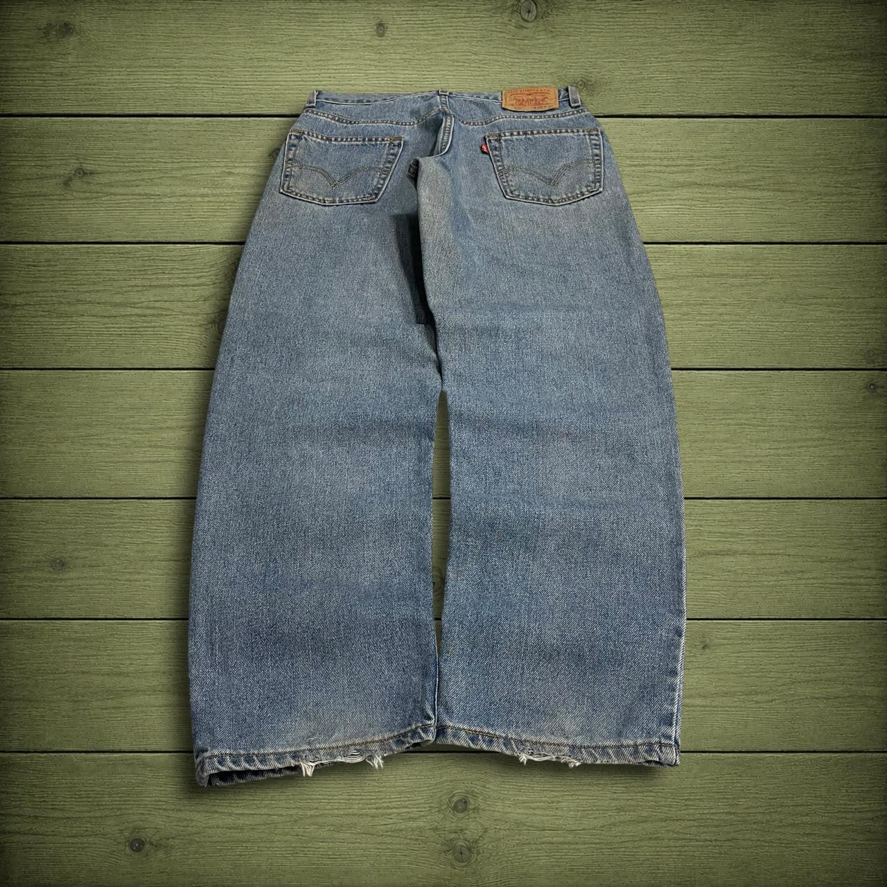 Y2K Levi’s 550 jeans W30L30 straight leg relaxed blue Relaxed fit 5 pocket pants red tab logo