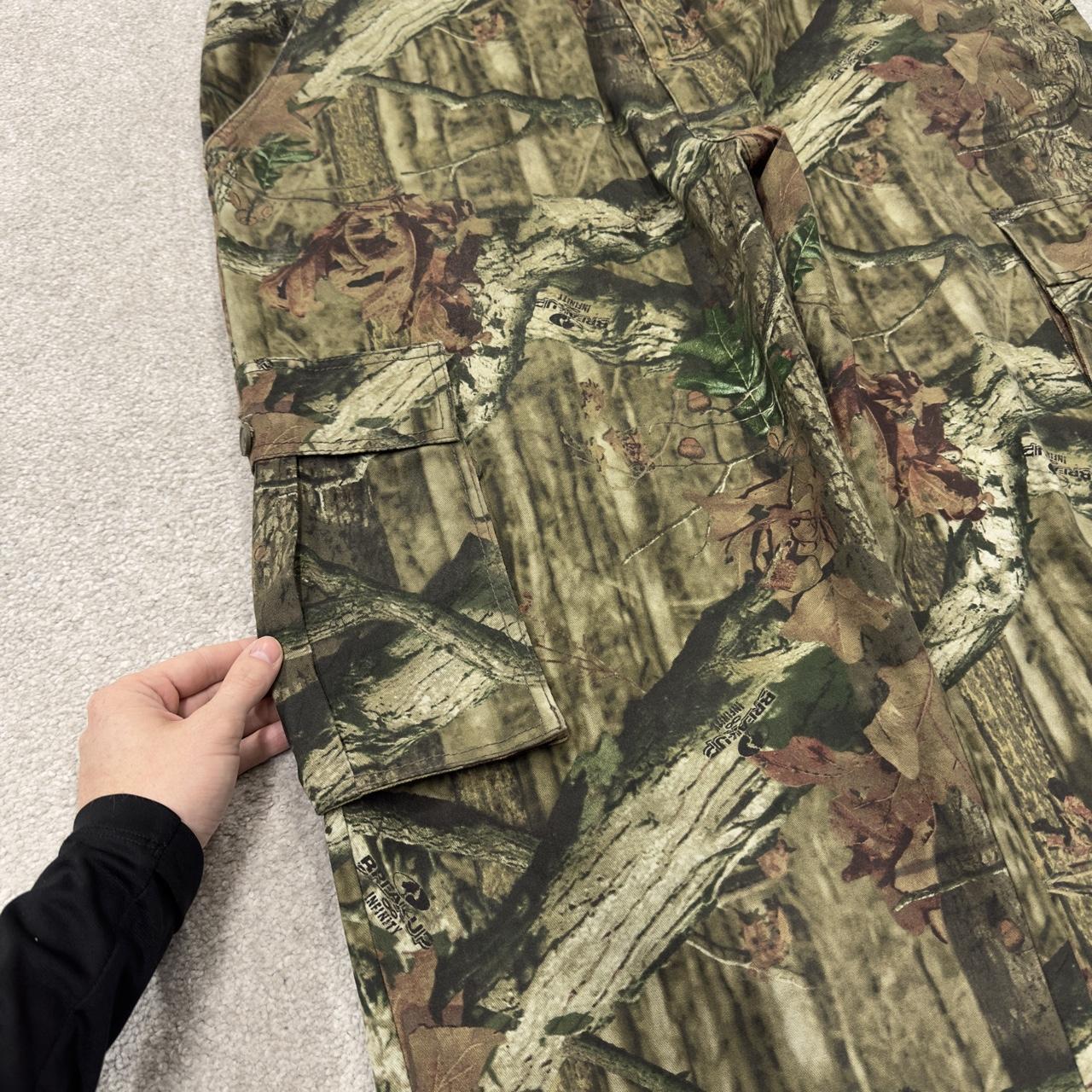 Baggy mossy oak camo cargo trousers hunting style Y2K khaki camouflage outdoors utility trousers