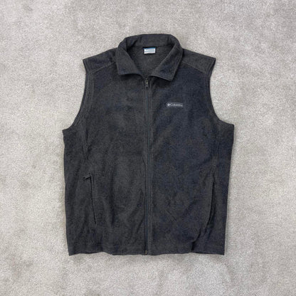 Y2K Columbia technical fleece gilet L grey men’s zip up
