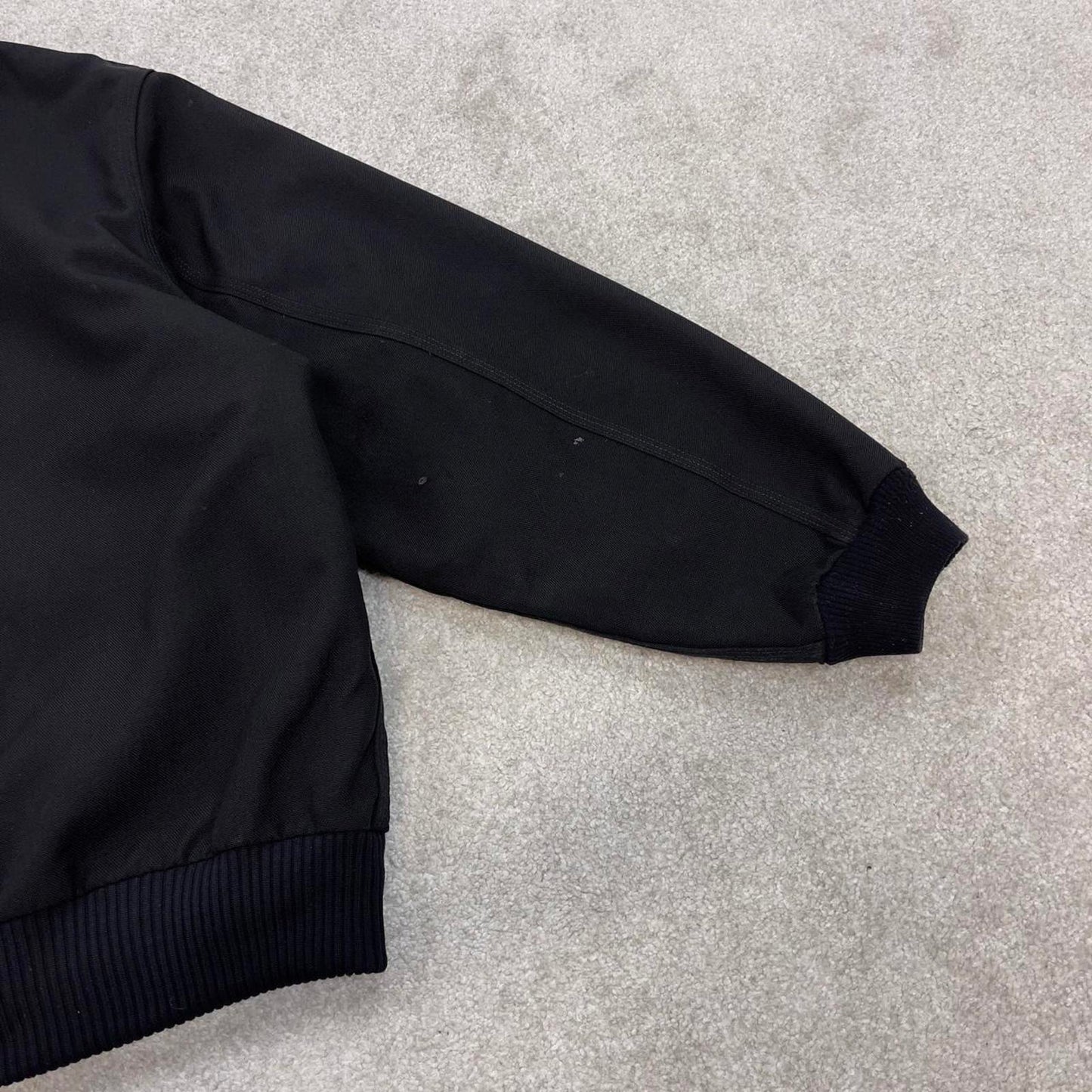 Black Carhartt hooded active jacket XL canvas bomber 90s style skater jacket