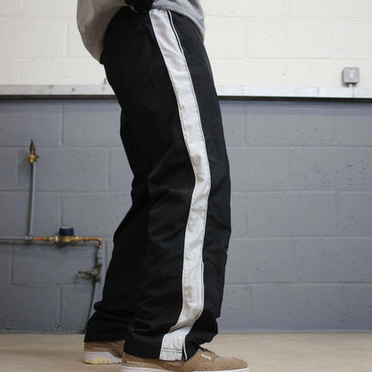 Vintage Y2K Adidas tracksuit bottoms black Side stripe design mesh lined gym track pants