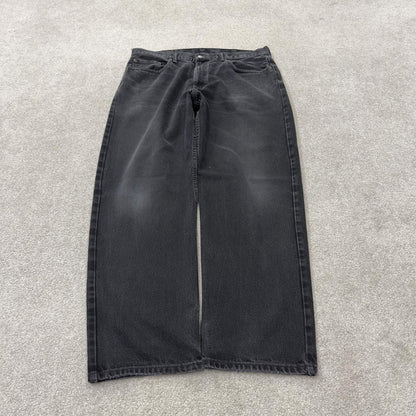 Levi’s 550 jeans y2k black denim Levi’s loose straight leg red tab logo pants