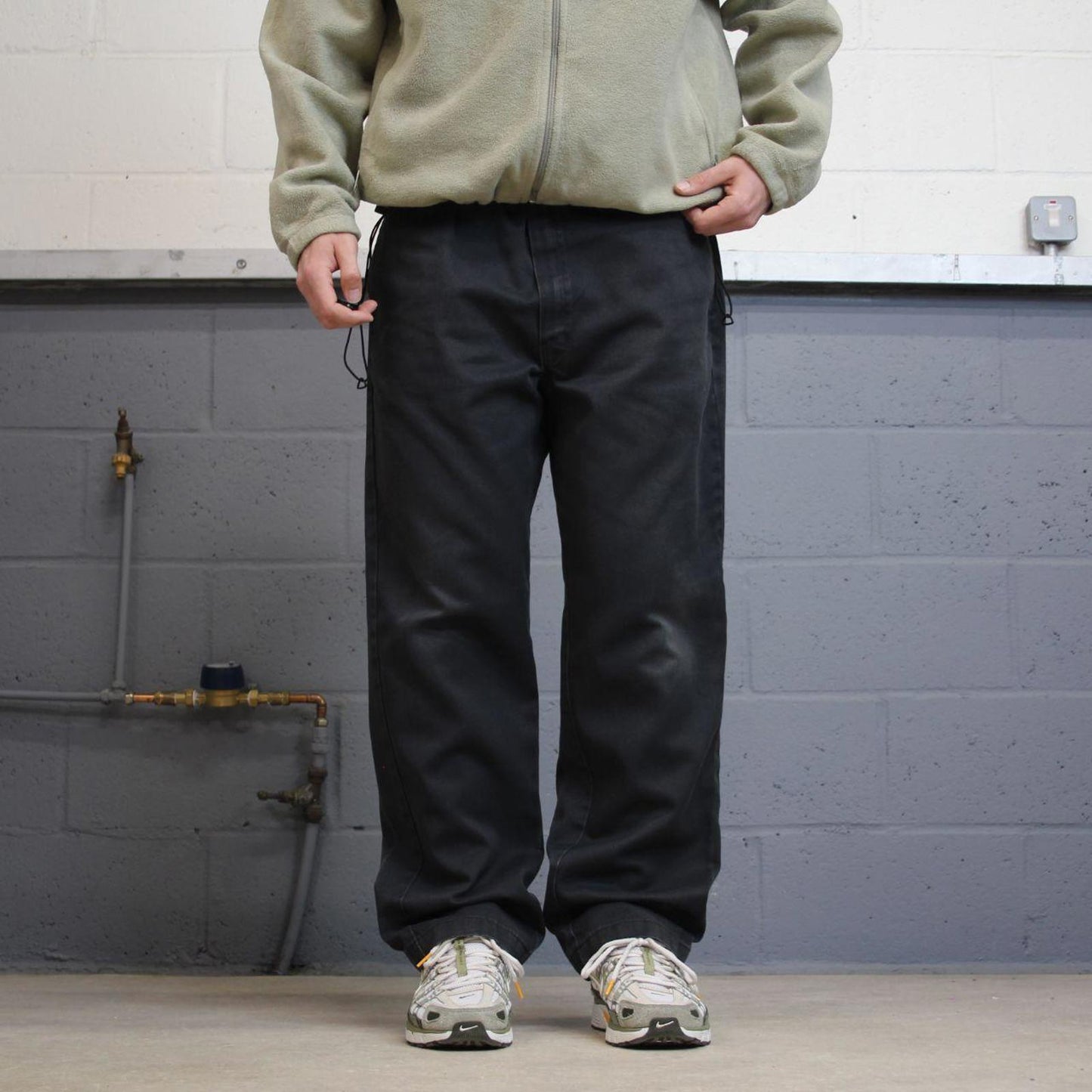 Y2K Dickies 874 work pants faded black Loose chino style skate trousers