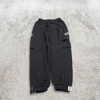 Y2k Adidas tracksuit bottoms XS 00s style black sportswear joggers cargo track pants trackies