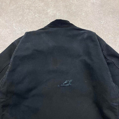 Vintage black Carhartt Detroit jacket XL blanket lined canvas American USA