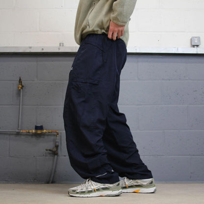 Vintage y2k baggy Champion tracksuit bottoms navy Loose unlined embroidered track pants