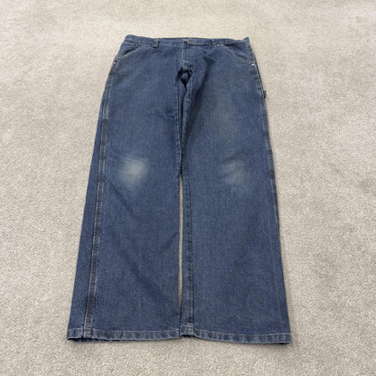Wrangler carpenter jeans y2k blue loose leg denim Loose straight skater 2000s style cargo pants