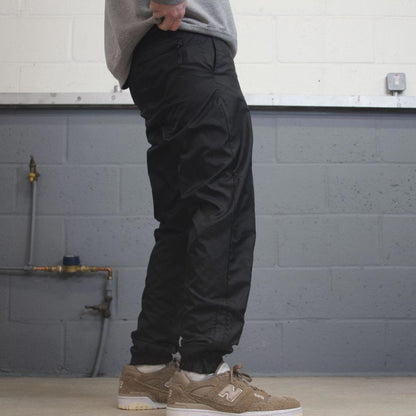 Vintage y2k Nike tracksuit bottoms black Soft shell mesh lined embroidered logo track pants