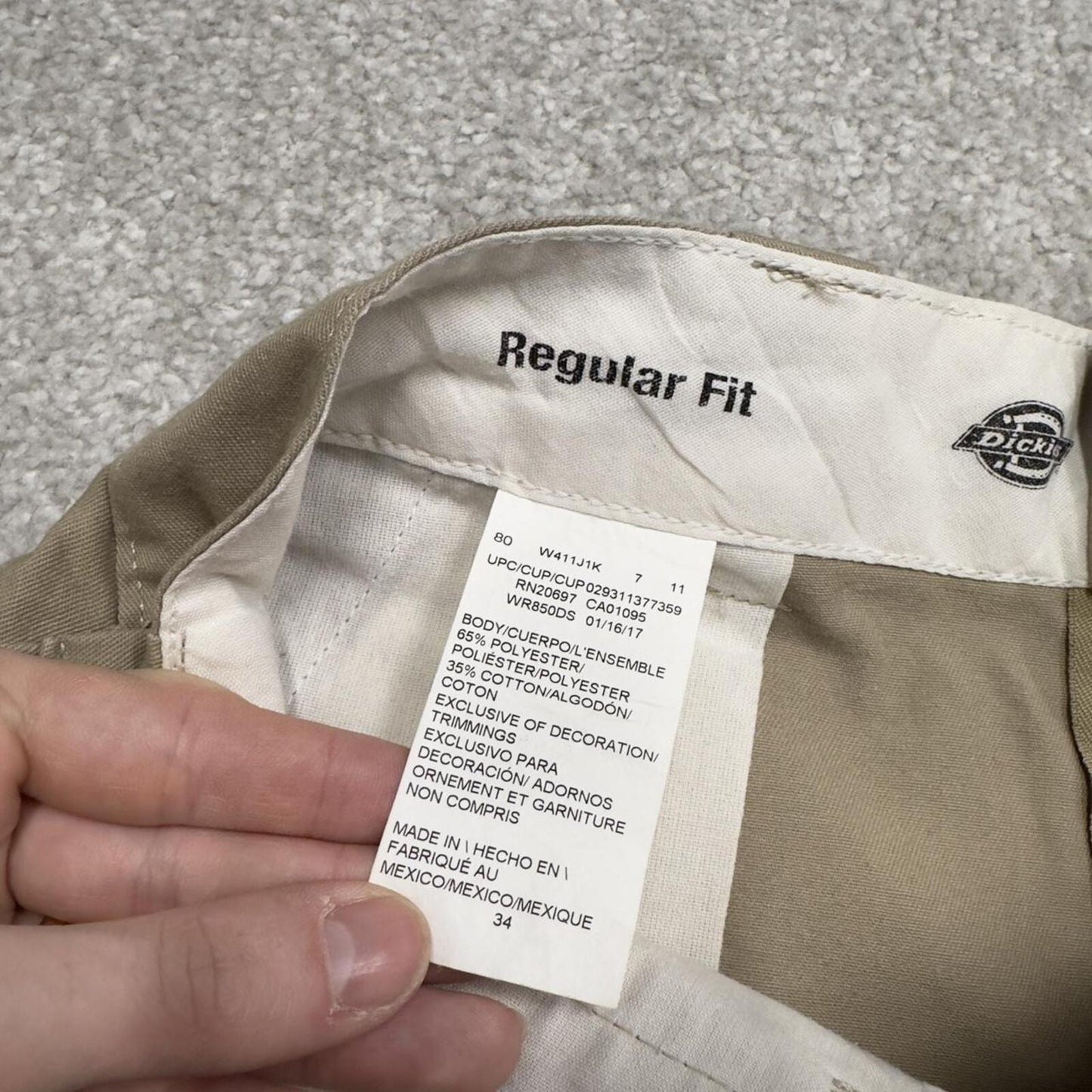 Dickies chino carpenter shorts khaki Twill skater style regular fit shorts