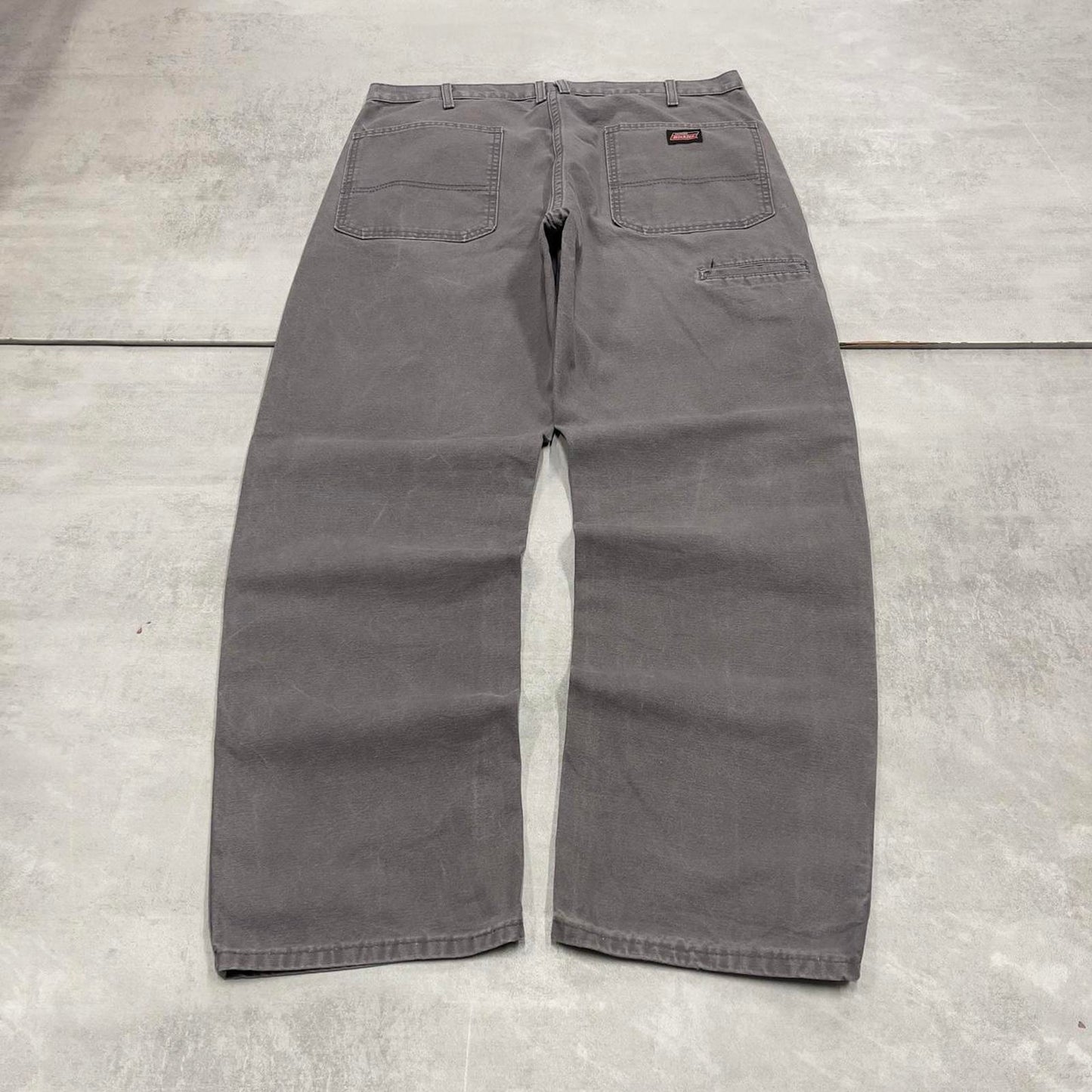Baggy Dickies carpenter jeans W36L32 90s skate style grey canvasy cargos