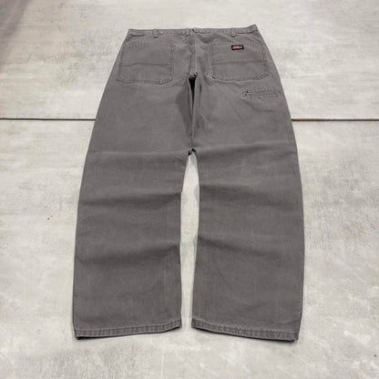 Baggy Dickies carpenter jeans W36L32 90s skate style grey canvasy cargos
