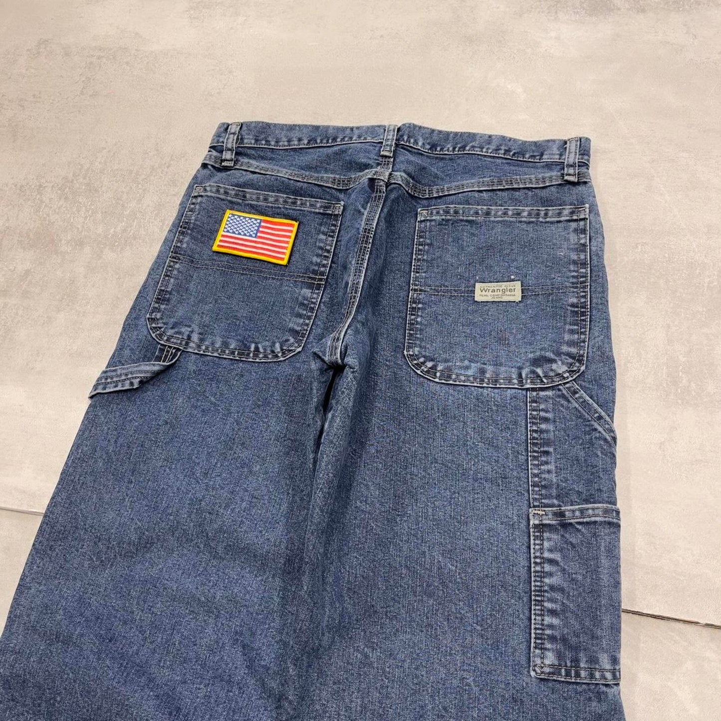 Blue Wrangler carpenter jeans W38L32 loose cargo 90s skater style pants