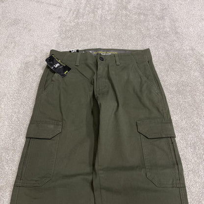 Y2K Lee cargo work pants green straight leg Regular straight fit chino hiking style trousers