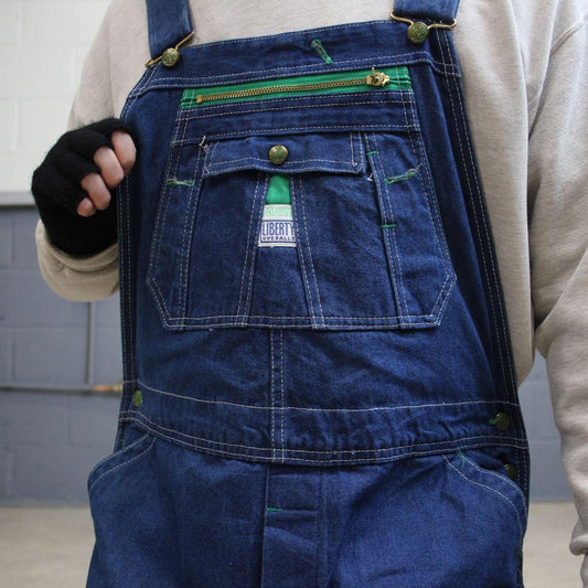 Vintage 90s Liberty dungarees overalls W38L30 blue mens denim carpenter bib & brace