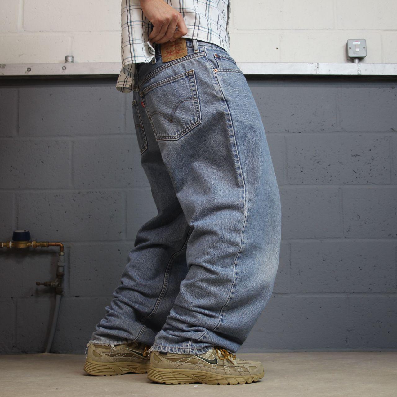 Levi’s baggy jeans 560 comfort fit y2k blue Wide leg 100% cotton skater style pants red tab logo