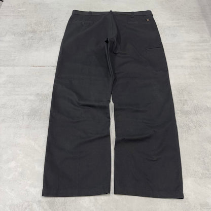 Baggy Dickies double knee pants W40 L32 black loose twill chino style skater pants