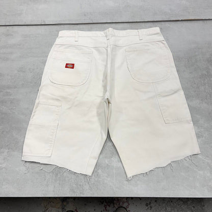 White Dickies carpenter jorts W38