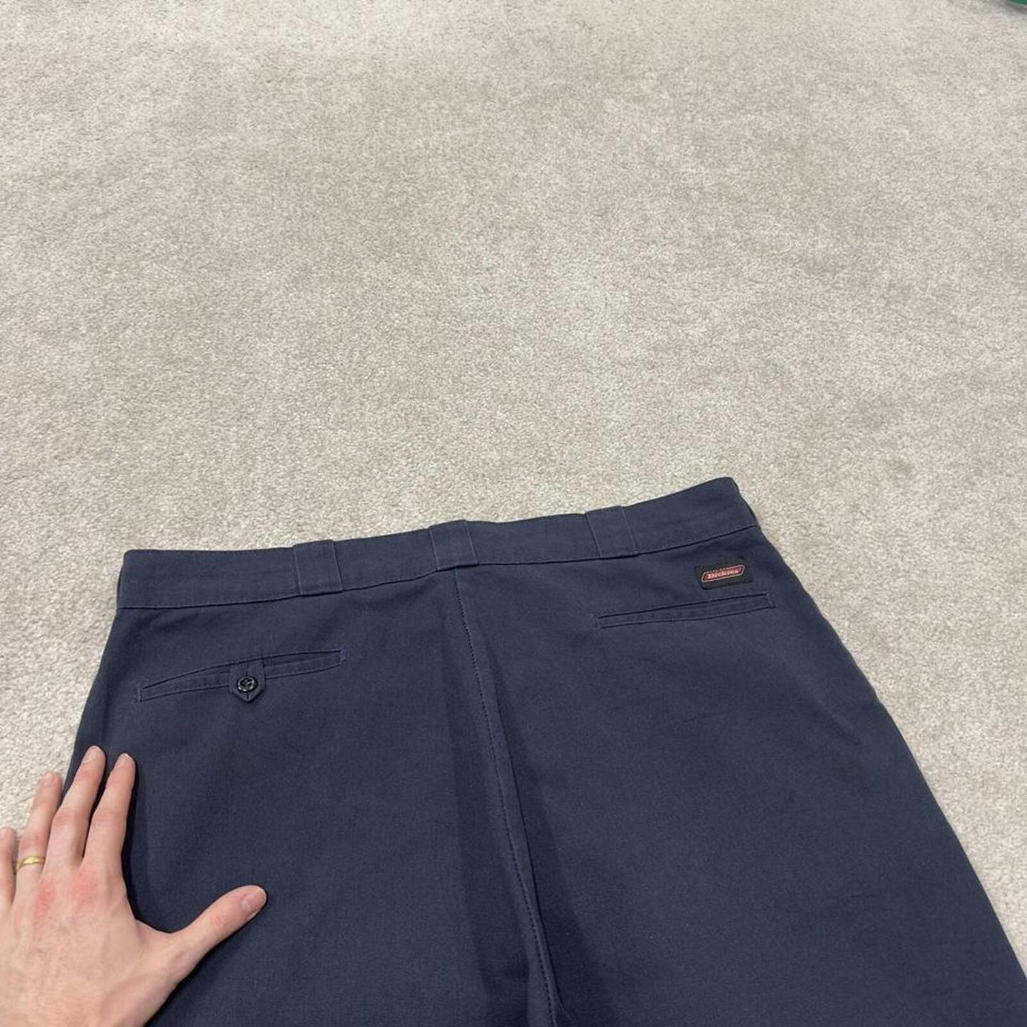Dickies work pants loose navy Loose leg twill chino style skate trousers