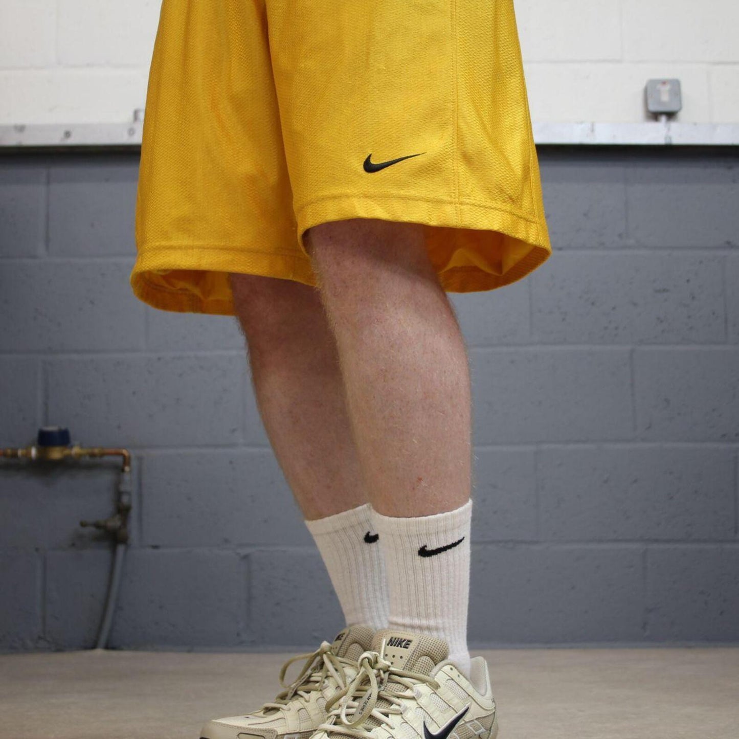 Loose Nike sports shorts y2k yellow Casual style comfy loose floaty summer gym shorts