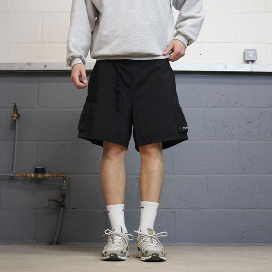 Y2K Columbia Cargo summer shorts black Loose utility festival tech shorts