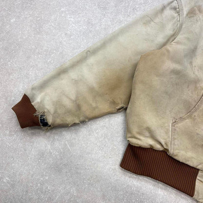 Vintage hooded Carhartt active jacket Large / X-Large distressed American