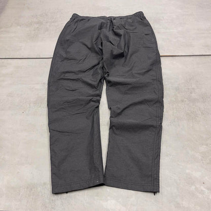 Grey Adidas trackies XL y2k sportswear track pants print logo side stripes mesh lined