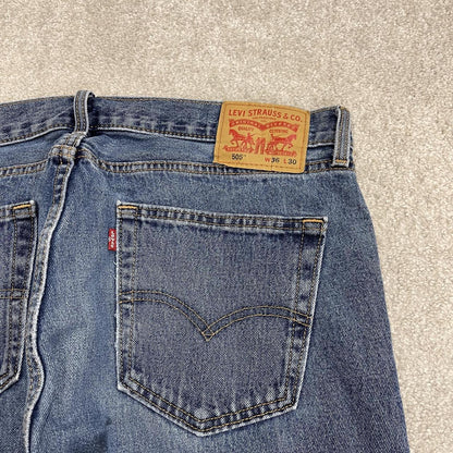 Levi’s 505 jeans Y2K W36L30 blue Levi’s straight leg surf style pants, red tab logo