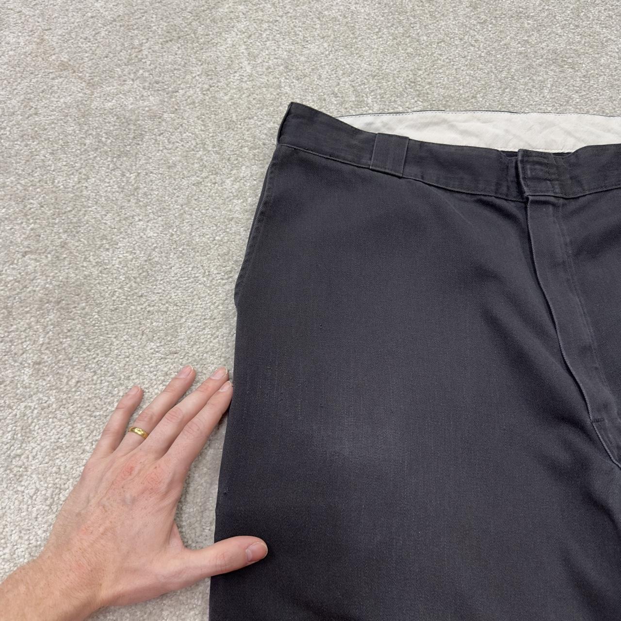 Baggy Dickies double knee carpenter pants faded black Loose twill chino style skate work trousers