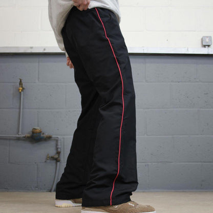 Vintage Womens black Reebok joggers 14 y2k style sportswear track pants side stripe design