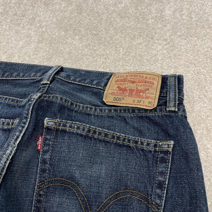 Y2k Levi's 505 jeans straight leg blue Casual denim pants red tab logo