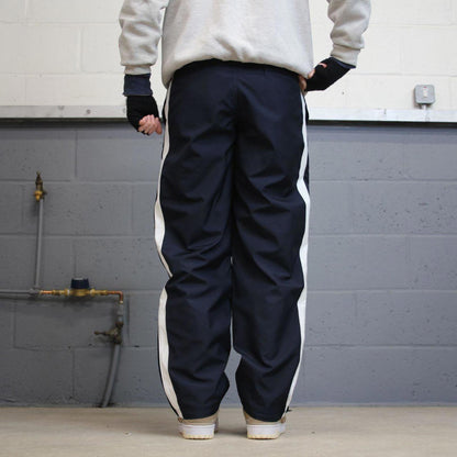 Navy Baggy Nike tracksuit bottoms Small mens loose y2k joggers swoosh logo trackies sporty style