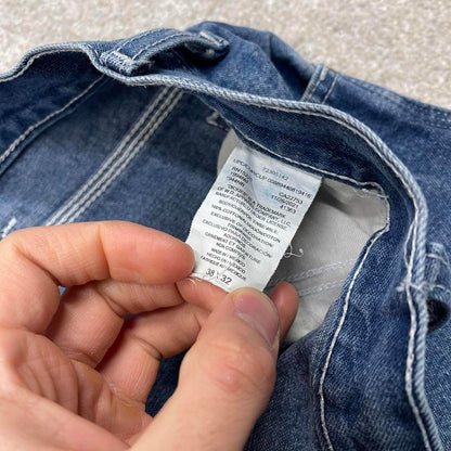 Y2k baggy Dickies carpenter work jeans blue Loose fit wide-leg denim cargo skate pants