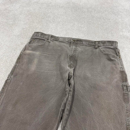 90s Dickies carpenter jeans W42L30 00s skate style khaki thick canvas workwear cargos
